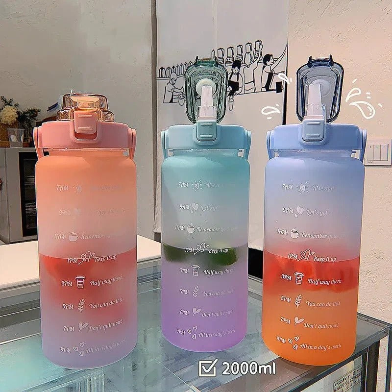 3 IN 1 Motivational Water Bottle